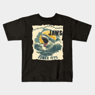 GREAT WHITE SHARK，JAWS BITE T-SHIRT 05 Kids T-Shirt